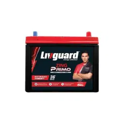 Livguard Zing Primo 65Ah 12V C20 Black &a; Red Left Layout Battery with 18+18 Months Warranty for Four Wheelers, ZP 70D26 L-picture-33