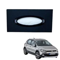 Kozdiko 100 Pulls PU Leather Grey Car Tissue Paper Box with 200 Sheets for Volkswagen Cross Polo-picture-27