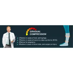 Tynor I67AAZ Polyamide Class-II Beige High Knee Medical Compression Stocking, Size: S image 5
