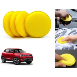 Auto Pearl Polyurethane Beige Washing &a; Waxing Polish Foam Sponge for XUV 300 2019 (Pack of 4)-picture-33