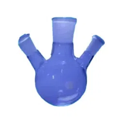 Rasayan 1000ml Round Bottom Flask with Three Neck, Side Neck &a; Set at Parallel Angle, 19407 image 1