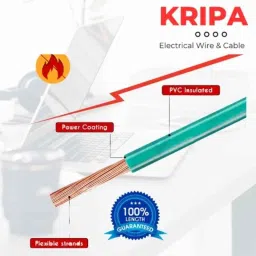 Kripa 2.5 Sqmm Single Core Black FR PVC Insulated House Wire, Elson15160, Length: 91 m image 3