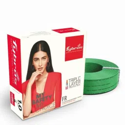 Fybros 1 Sqmm 90m Green Single Core FR PVC Insulated Multistrands Industrial Cable, FWC1002-picture-38