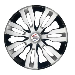 Auto Pearl 4 Pcs 14 inch Polypropylene Silver &a; Black Press Type Car Wheel Cover Set with Retention Ring for Maruti Suzuki Celerio 2021 Onwards, 14WC_DzireT2_DC_Celerio2021onwards-picture-24