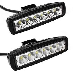 AOW 6 Led Bar White Auxillary Car Fog Lamp, Spot Lamp 18W (Pack of 2) For Maruti Suzuki Omni-picture-18