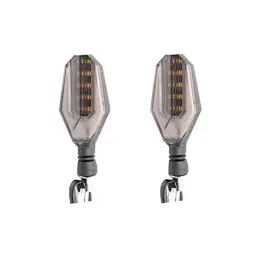 Ramanta 2 Pcs ABS Plastic White &a; Amber Front &a; Rear LED Indicator Light Set for Honda Universal Bike-picture-36
