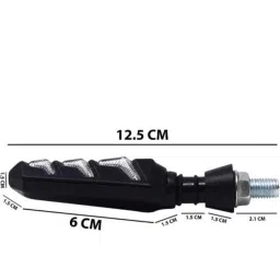 Ramanta 4 Pcs Plastic Amber Turn Signal Bike Indicator Light Set for All Bikes image 2