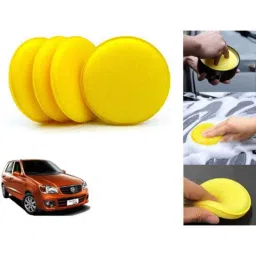 Auto Pearl Polyurethane Beige Washing &a; Waxing Polish Foam Sponge for AltoK10 Old 2010-2013 (Pack of 4)-picture-40