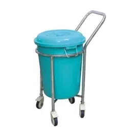 Wellsure Healthcare Stainless Steel Linen Trolley with Plastic Bucket, WSH-1534-picture-31
