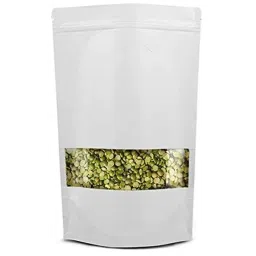 Deera 120x200mm Plastic Matte White Ziplock Standee Pouch (Pack of 50) image 3