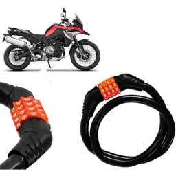 Auto Pearl Black &a; Orange 4 Digit Anti-Theft Combination Number Lock for F 850 GS-picture-32
