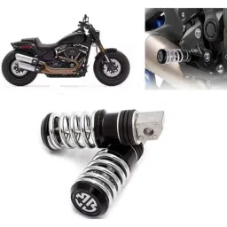 Auto Pearl 2 Pcs Steel Black Foot Rest Spring Coiled Set for Street Bob-picture-37