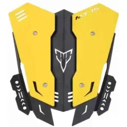 Znee Smart Metal Black &a; Yellow Bike Headlight Visor for Yamaha MT-15-picture-35