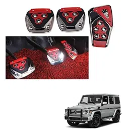 Kozdiko 3 Pcs Red Non-Slip Manual Car Pedals Cover Set for Mercedes Benz G-Class-picture-22