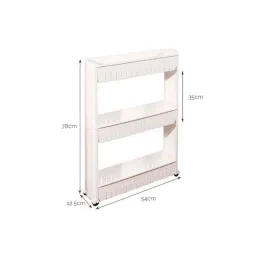 Kawachi White Multipurpose 3 Layer Storage Rack, K184 image 2
