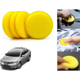 Auto Pearl Polyurethane Beige Washing &a; Waxing Polish Foam Sponge for City Ivtec 2011-2014 (Pack of 4)-picture-27