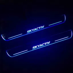 Kozdiko 4 Pcs Acrylic Blue Light Foot Step LED Sill Scuff Plate Set for Renault Triber image 3