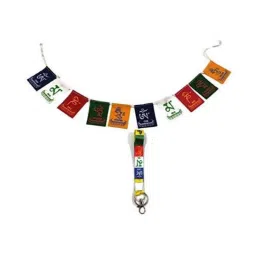 Delhi Deals 3 Pieces 9cm Tibet Flag Keychain, Tibet Flag &a; Tibet Flag Hook Set image 2