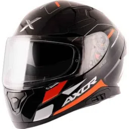 Axor Apex Turbine Polycarbonate Grey &a; Orange Full Face Helmet, AHTGOMG, Size: M-picture-14