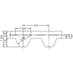 Mitsuboshi 387mm 129T S3M-Type Chloroprene Rubber Super Torque Timing Belt, 150S3M387G-picture-4