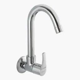 Kerovit Infinit Silver Chrome Finish Wall Mounted Sink Cock with Swivel Spout &a; Flange, KB2011025-picture-30