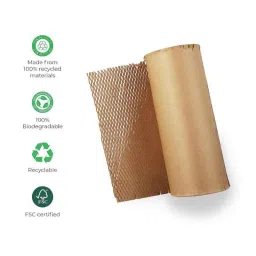 Pack8 50m 15 inch Kraft Paper Brown Honeycomb Bubble Wrap Roll image 5
