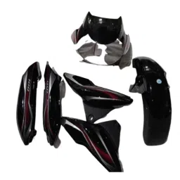 Krayons Red &a; Black Full Body Kit for Bajaj Discover 100CC Motorcycle, KI10-picture-32