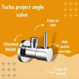 Fastgear Stainless Steel Chrome Finish Angle Cock with 4x4 inch Slim Overhead Shower image 2