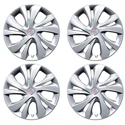Auto Pearl 4 Pcs 14 inch Plastic Silver Press Fitting Wheel Cover Set for Maruti Suzuki Swift T-4 image 2