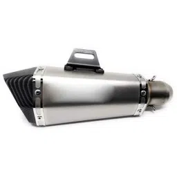 RA Accessories Mild Steel Black Slip-on Exhaust System for Bike Unicorn 160, Pulsar 220 DTS-i, Classic Desert Storm &a; Splender iSMART, RAAZV1MC image 3