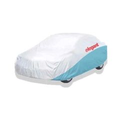 Elegant White &a; Blue Water Resistant Car Body Cover for Tata Tigor-picture-1