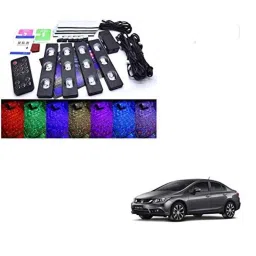 Kozdiko 4 Pcs 7 Colour Seat Bottom Car Star Light Kit with Remote Control For Honda Civic-picture-46