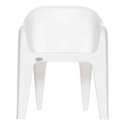 Supreme Futura Milky White Chairs With Arm (Pack Of 4) image 2