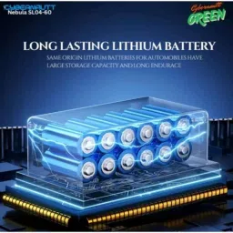 Cybernautt Green 60W 3000K 5000mAh LED Solar Street Light, Nebula SL04-60 image 5