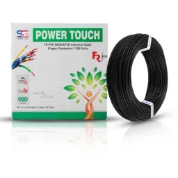 Super GEC Power Touch 4 Sqmm Single Core Black FR PVC Insulated Electric House Wire, Length: 73 m-picture-36