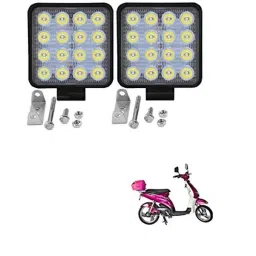 Kozdiko 2 Pcs 48W White Square LED Scooty Beam Light Set for Avon E Lite-picture-20