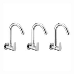 Fastgear Elixir Brass Chrome Finish Silver Sink Tap, FG1898 (Pack of 3)-picture-1