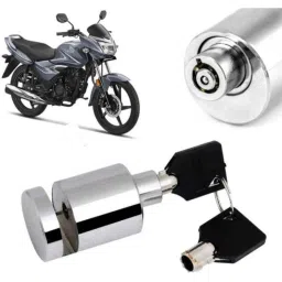 Auto Pearl Stainless Steel Silver Heavy Duty Anti Theft Motorcycle Disc Brake Lock, Lock-188-picture-33