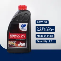 Varroc JASO MA2 1.2 Litre 4T 20W-50 Multigrade Engine Oil, VOIL-20W50-1200SL image 4