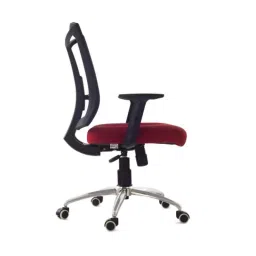 Da URBAN Topsky Red Mid-Back Revolving Mesh Ergonomic Chair for Home &a; Office image 3