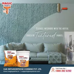 Magic Paints Sandura DHOLPUR 10kg Pink Brick Pattern Texture Design Undercoat Paint for Walls &a; Ceilings image 3