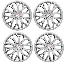 Auto Pearl 4 Pcs 13 inch Polypropylene Silver Press Type Car Wheel Cover Set with Retention Ring for Maruti Suzuki Alto K10 Old 2010-2013 image 3