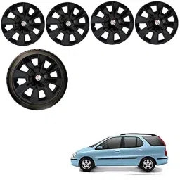 Auto Pearl 4 Pcs 14 inch ABS Black Car Wheel Cover Set for Tata Indigo Marina-picture-24
