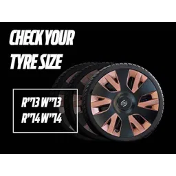 Auto Pearl 4 Pcs 14 inch Black &a; Copper ABS Press Type Hubcap Wheel Cover Set with Retention Ring for Maruti Suzuki SPresso image 4