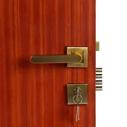 Handle Waala Rose MG304 Stainless Steel Antique Brass Finish Both Side Key Mortise Door Lock Set image 2