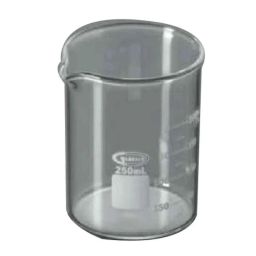 Glassco 250ml Boro 3.3 Glass Low Form Beaker with Double Capacity Scale, 229.402.07 (Pack of 12)-picture-37