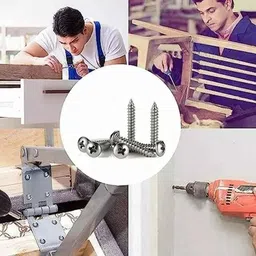 B K Jagan &a; Co 8x25mm Philips Head Nickel Coated Self Tapping Screw (Pack of 400) image 4