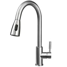 ZAIVI Flora Stainless Steel Brushed Chrome Hot &a; Cold Pull Down Sprayer Sink Mixer Tap, FU-SLC-PO-CN-W0-picture-45