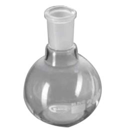 Glassco 100ml White Printing 3.3 Boro Glass Boiling, Round Bottom &a; Single Neck Flask with Joint, 057.202.14 (Pack of 10)-picture-34