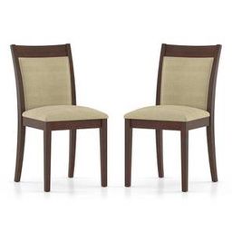 urban ladder Dalla Solid Wood Dining Chair set of 2 in Beige Finish-picture-6